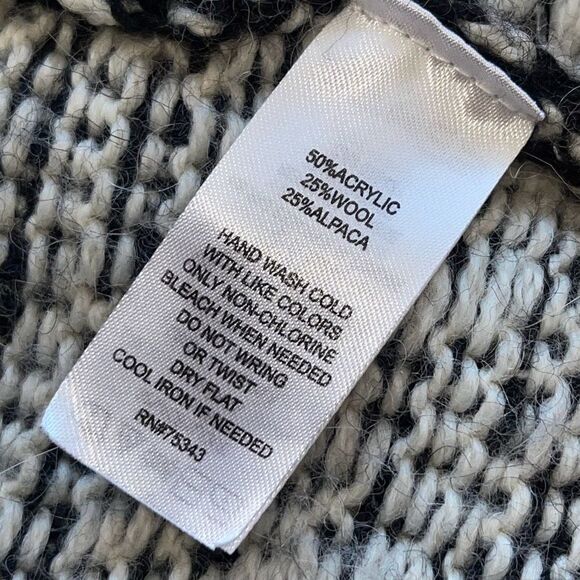 Cynthia Rowley Womens Wool Alpaca Blend Cardigan Sweater Black Medium - Picture 6 of 6